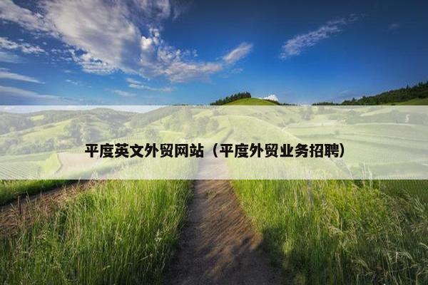 平度英文外贸网站（平度外贸业务招聘）