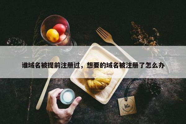 谁域名被提前注册过，想要的域名被注册了怎么办