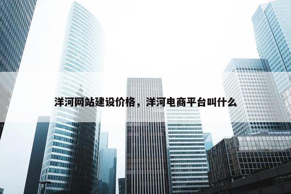 洋河网站建设价格，洋河电商平台叫什么