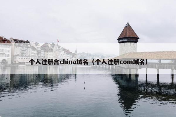 个人注册含china域名（个人注册com域名）