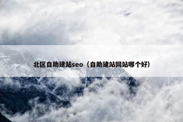 北区自助建站seo（自助建站网站哪个好）