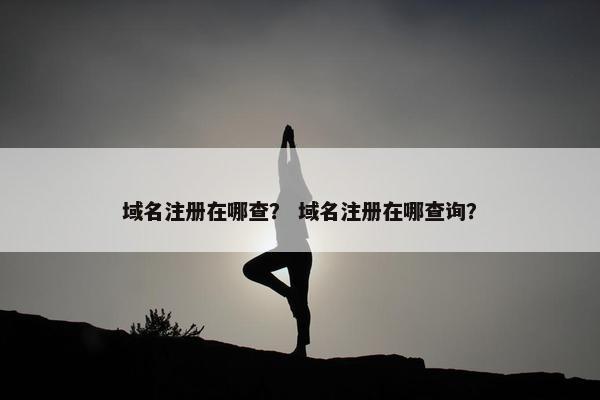 域名注册在哪查？ 域名注册在哪查询？