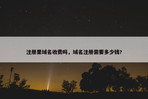 注册里域名收费吗，域名注册需要多少钱?