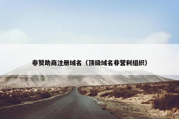 非赞助商注册域名（顶级域名非营利组织）