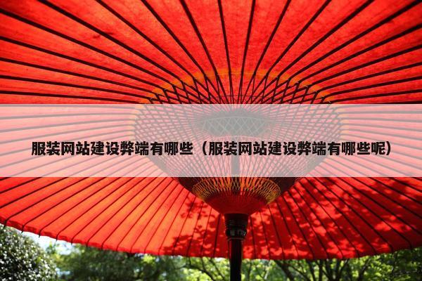 服装网站建设弊端有哪些（服装网站建设弊端有哪些呢）