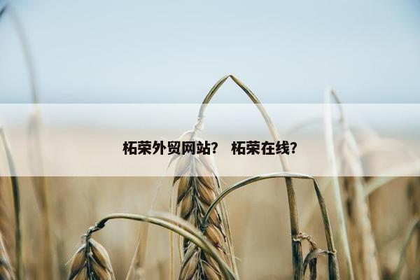 柘荣外贸网站？ 柘荣在线？
