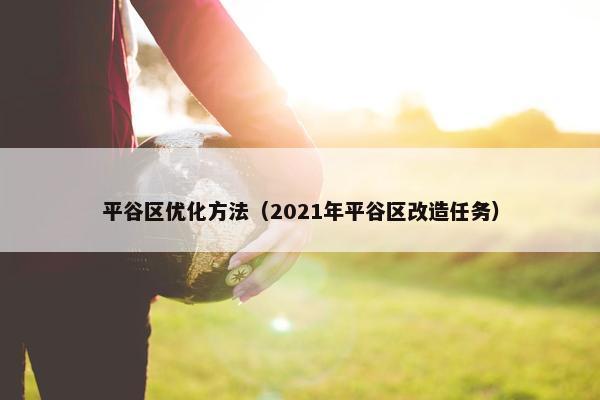 平谷区优化方法（2021年平谷区改造任务）