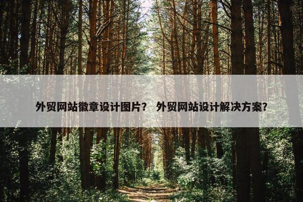 外贸网站徽章设计图片？ 外贸网站设计解决方案？