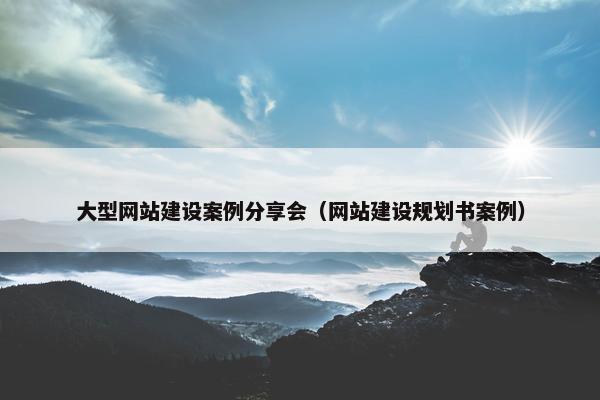大型网站建设案例分享会（网站建设规划书案例）