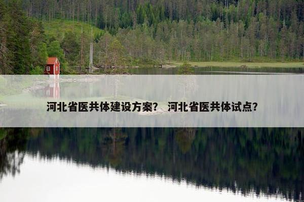 河北省医共体建设方案？ 河北省医共体试点？