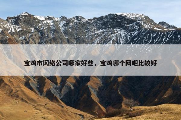 宝鸡市网络公司哪家好些，宝鸡哪个网吧比较好