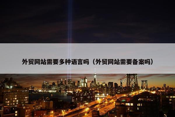 外贸网站需要多种语言吗（外贸网站需要备案吗）