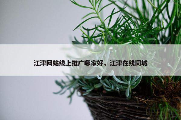 江津网站线上推广哪家好，江津在线同城