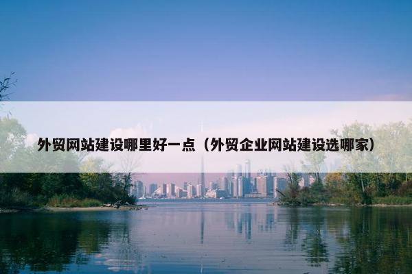 外贸网站建设哪里好一点（外贸企业网站建设选哪家）