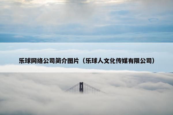 乐球网络公司简介图片（乐球人文化传媒有限公司）