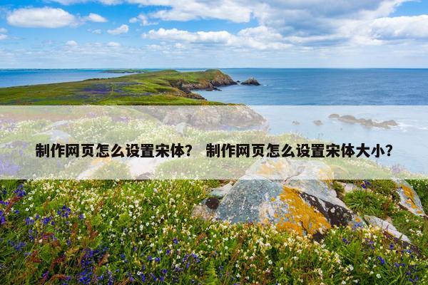 制作网页怎么设置宋体？ 制作网页怎么设置宋体大小？