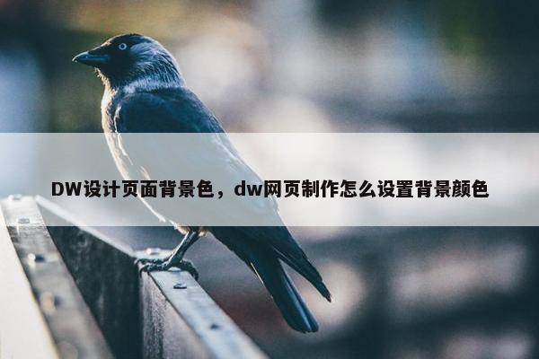 DW设计页面背景色，dw网页制作怎么设置背景颜色