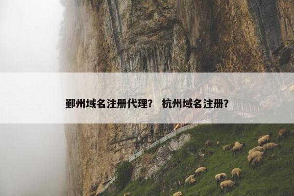 鄞州域名注册代理？ 杭州域名注册？