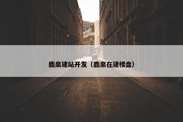 鹿泉建站开发（鹿泉在建楼盘）