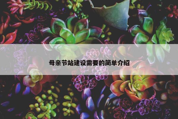 母亲节站建设需要的简单介绍