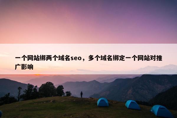 一个网站绑两个域名seo，多个域名绑定一个网站对推广影响