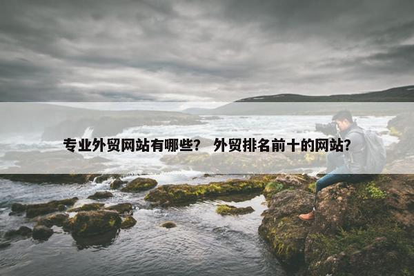 专业外贸网站有哪些？ 外贸排名前十的网站？