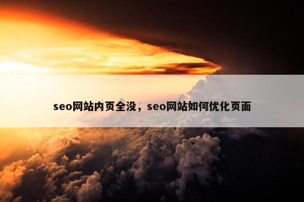 seo网站内页全没，seo网站如何优化页面