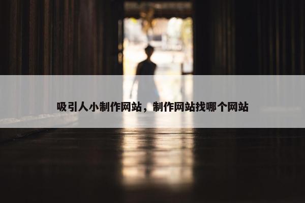 吸引人小制作网站，制作网站找哪个网站