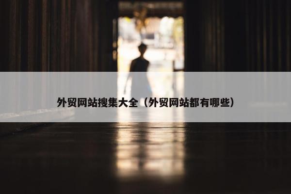 外贸网站搜集大全（外贸网站都有哪些）