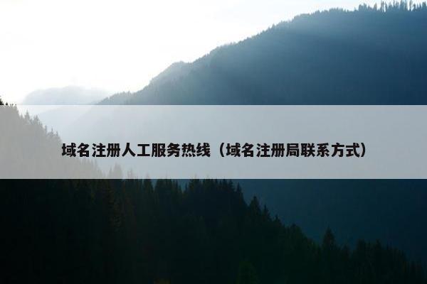 域名注册人工服务热线（域名注册局联系方式）