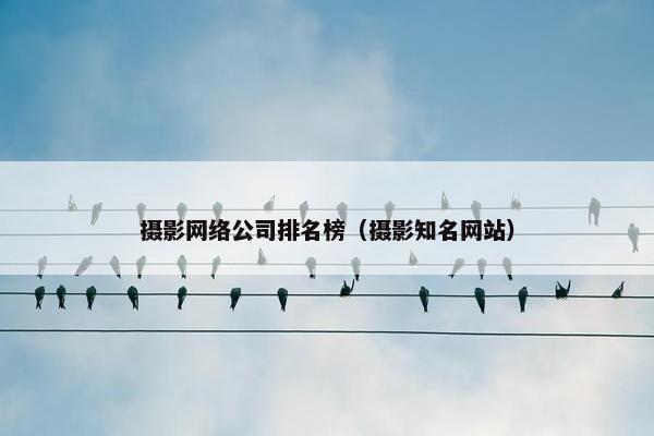 摄影网络公司排名榜（摄影知名网站）
