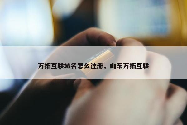 万拓互联域名怎么注册，山东万拓互联