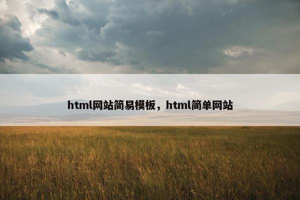 html网站简易模板，html简单网站