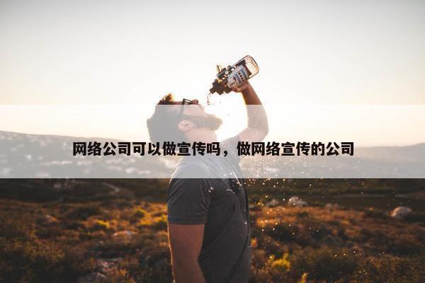 网络公司可以做宣传吗，做网络宣传的公司