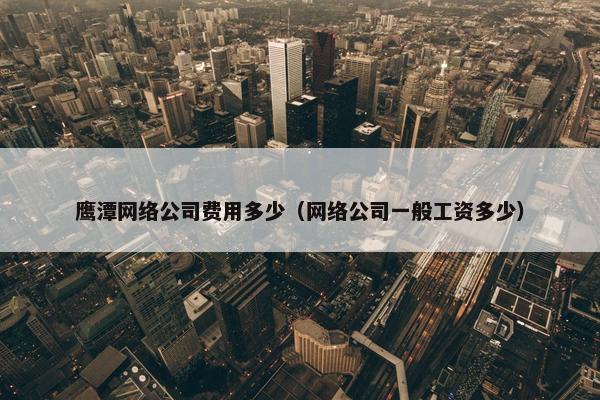 鹰潭网络公司费用多少（网络公司一般工资多少）