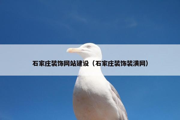 石家庄装饰网站建设（石家庄装饰装潢网）