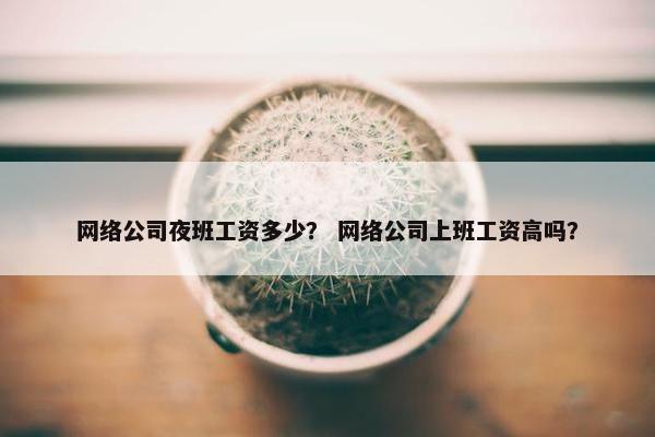 网络公司夜班工资多少？ 网络公司上班工资高吗？