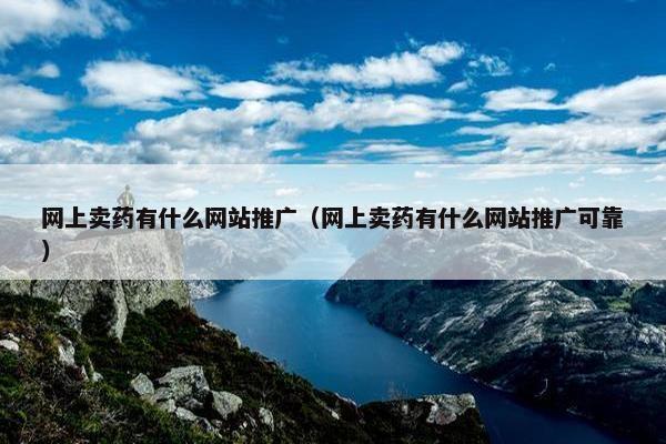 网上卖药有什么网站推广（网上卖药有什么网站推广可靠）