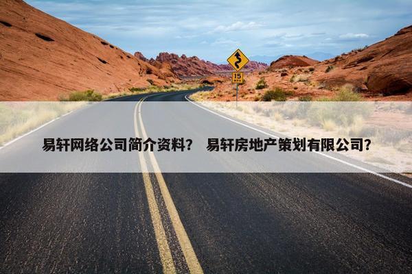 易轩网络公司简介资料？ 易轩房地产策划有限公司？