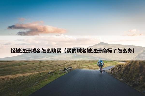 经被注册域名怎么购买（买的域名被注册商标了怎么办）
