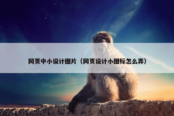 网页中小设计图片（网页设计小图标怎么弄）