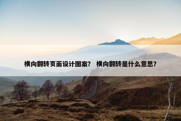 横向翻转页面设计图案？ 横向翻转是什么意思？