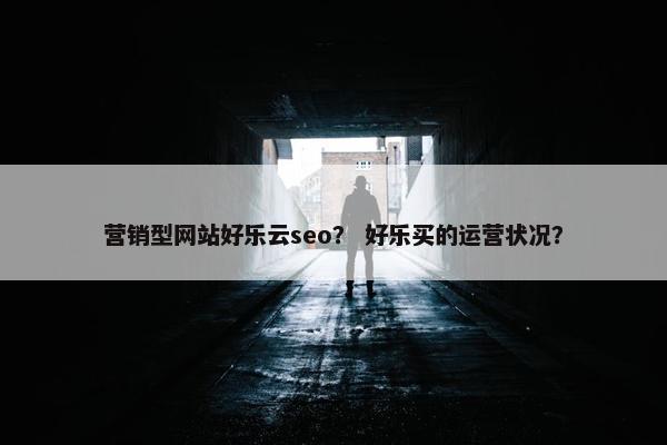 营销型网站好乐云seo？ 好乐买的运营状况？