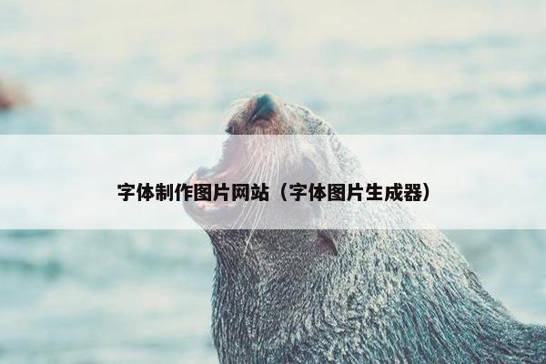 字体制作图片网站（字体图片生成器）