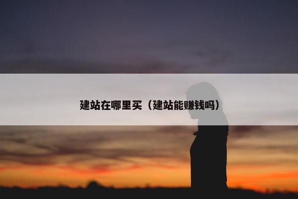 建站在哪里买（建站能赚钱吗）