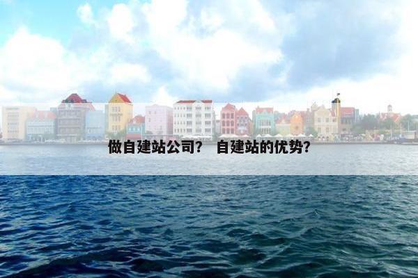 做自建站公司？ 自建站的优势？