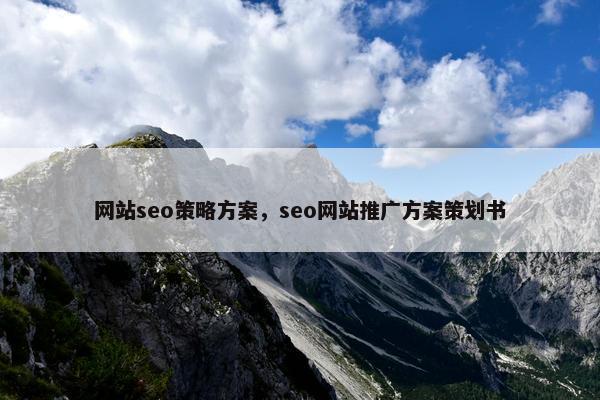 网站seo策略方案，seo网站推广方案策划书