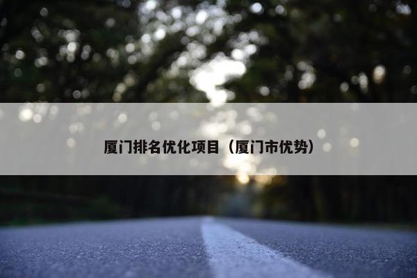 厦门排名优化项目（厦门市优势）