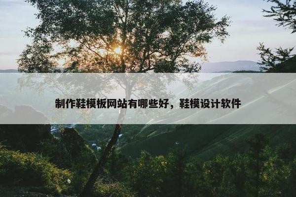 制作鞋模板网站有哪些好，鞋模设计软件