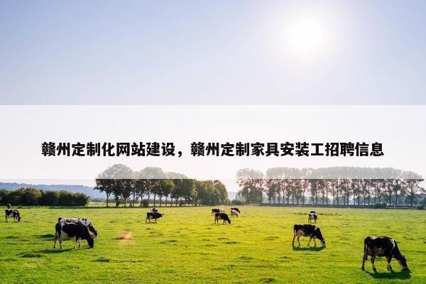 赣州定制化网站建设，赣州定制家具安装工招聘信息